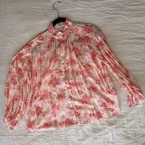 NWOT - Alix of Bohemia Poet Shirt in English Rose Print